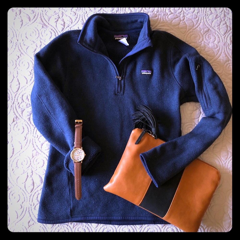 Patagonia Navy 3/4 zip up Fleece